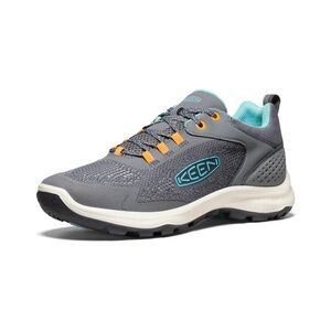 Keen Women's Gray Athletic Shoe with Turquoise and Orange Details